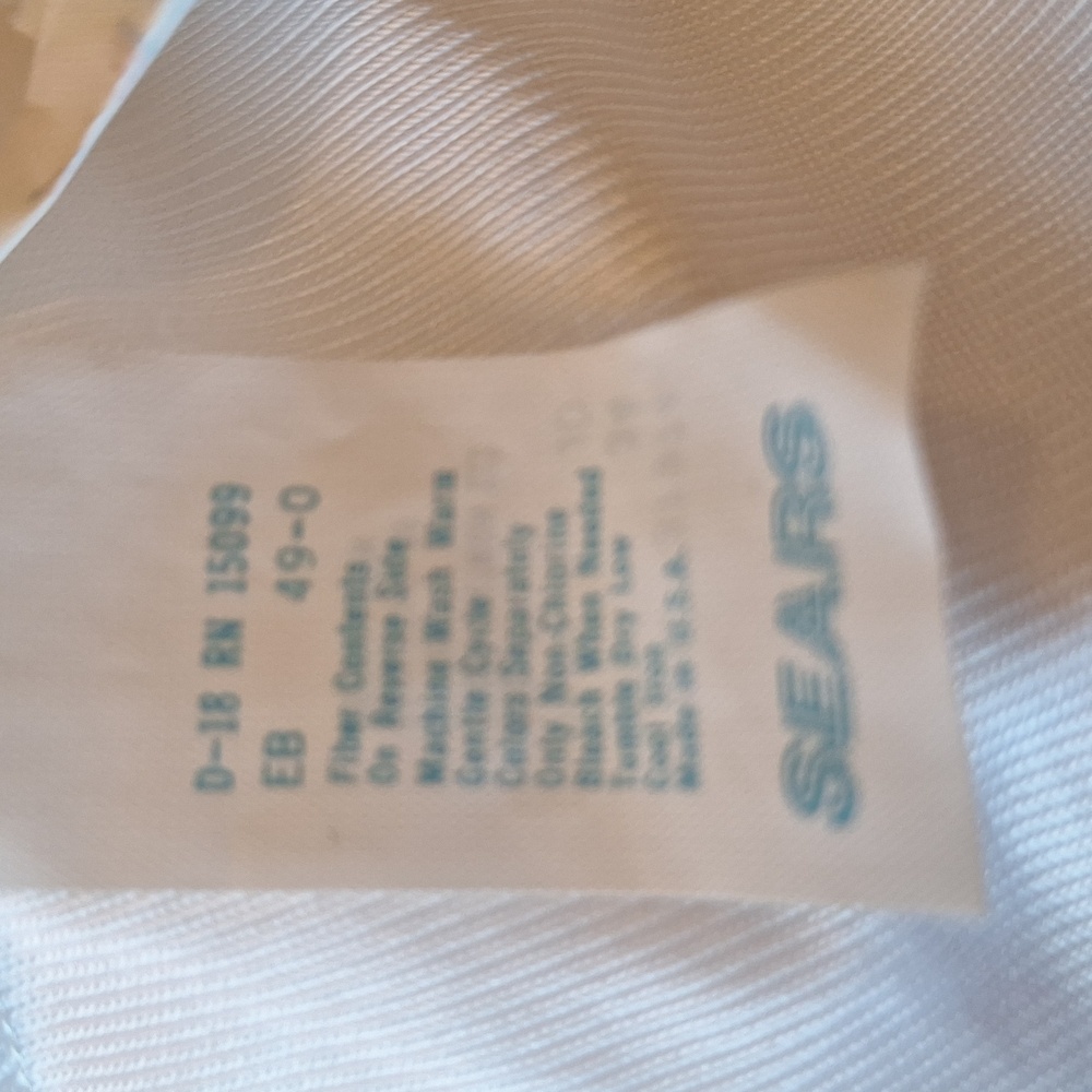 Sears White Lace Detail Slip Top Size 34 - Picture 5 of 5